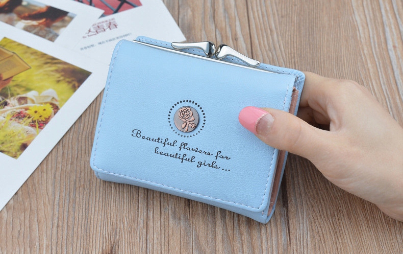 PORTFEL EKO SKÓRA RÓŻYCZKA ZATRZASK KLAMERKA A860 - obrazek 2