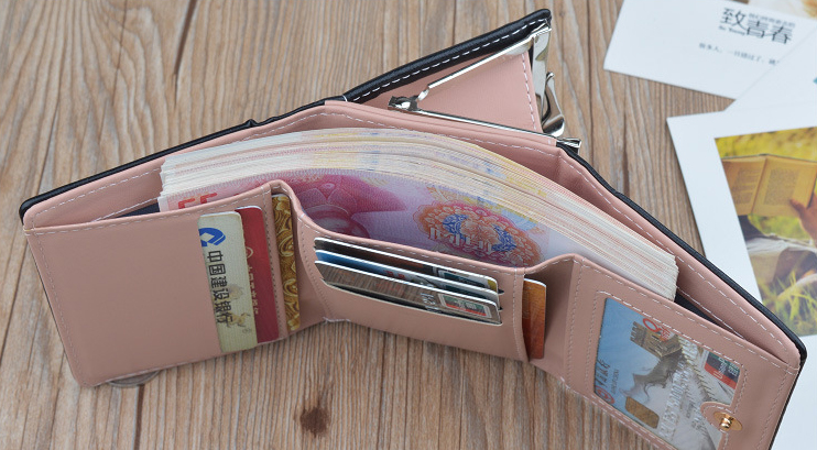 PORTFEL EKO SKÓRA RÓŻYCZKA ZATRZASK KLAMERKA A860 - obrazek 3